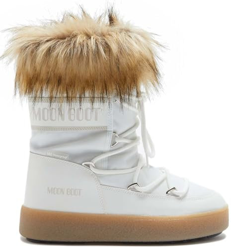 Moon Boot Ltrack Monaco Low WP 24500600 Damen Winterstiefelette mit Kunstpelz, Weiß (White), Gr. 39