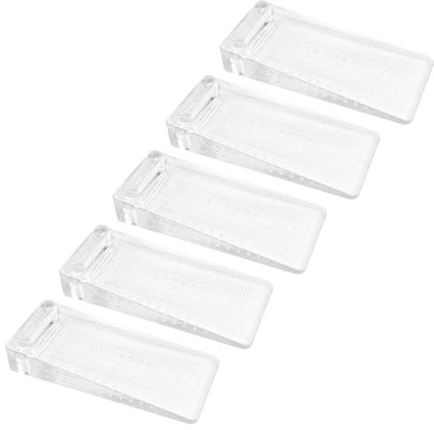 Ceisazira 5 Pezzi cuneo fermaporta gomma, Altezza Regolabile Antiscivolo Antigraffio ferma porta da pavimento, ferma porte Protezioni per Balcone, Camerette, Cucina, Bagno, Ufficio, Hotel