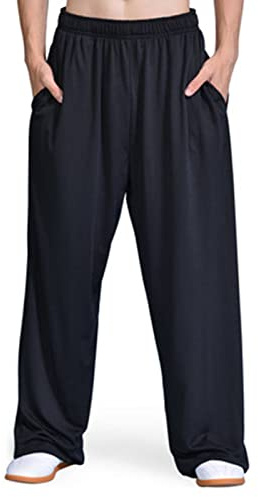 001,XXL,Pantalon Tai Chi Kung Fu Arts Martiaux Qi Gong Wing Chun Shaolin Pantalon D'entraînement Soie De Lait Doux Respirant Confortable Unisexe Yoga Survêtement Maison Culotte Bouffante