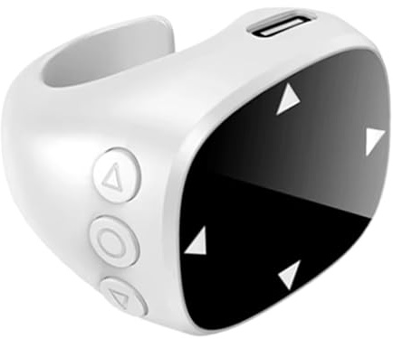 Anello Di Scorrimento,Telecomando Touch Senza Fili per Telefono - Dispositivo di Tecnologia Indossabile per Lavoro Presentazione Streaming in Diretta Foto Lettura Musica Social Media Videogiochi