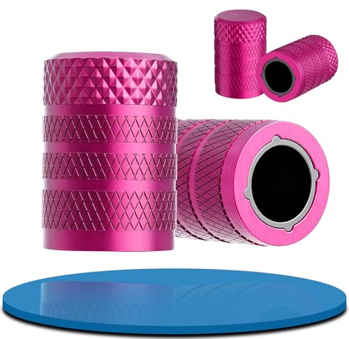 4 Tappini Gomme Auto Lega di alluminio, Tappi Valvole Pneumatici Auto Resistente ai Raggi UV, Tappi Ruote Auto Resistente all'Acqua e alla Polvere, Tappi Pneumatici per Auto, Moto, Biciclette