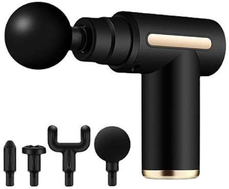 Pistola de masaje muscular de 4 puntas y 6 velocidades, aparato de masaje para espalda, nuca y músculos, alivia la tensión y dolores en el cuerpo, masaje percusivo