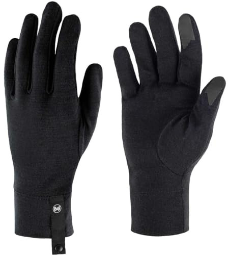 Buff| Guantes Merino Midweight Bufanda Multifuncional 100% Lana Merino, Senderismo, Aire Libre, Sostenible, Ligera Hombre Mujer L Azul