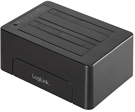 LogiLink QP0028 Quickport USB 3.1 GEN2 per 2X 2,5/3,5 HDD/SSD (2-Bay) Nero