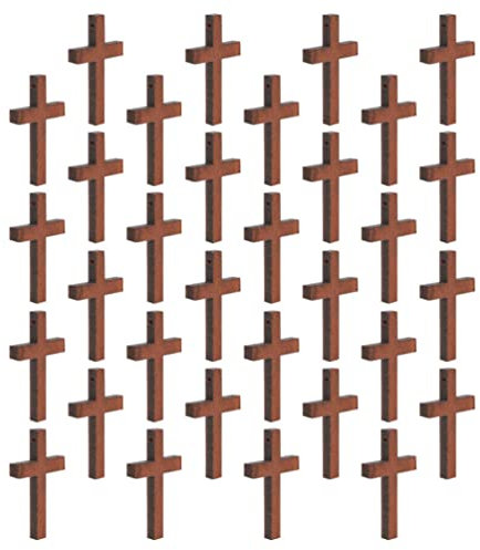 BESPORTBLE 50 Stück Holzkreuz Anhänger Für DIY Kreuz Charms Natürliche Holzkreuz Party Handwerk DIY Schmuck Projekte Ostern Dekoration
