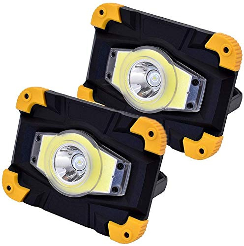 Spot Lighting 10W LED FloodLight, USB Rechargeable Work Light, Portable Camping Light, IP65 Waterproof Construction Spotlight, 4 Lighting Mode, Car Traveling Hiking Fishing Emergency Securit