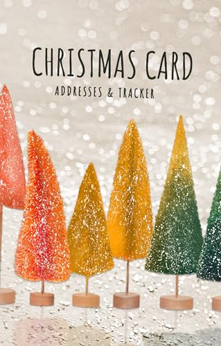 Christmas Card Addresses & Tracker (Kindle Scribe Only): Bottle Brush Trees Address Book | Track Six Years of Sending and Receiving Christmas Cards