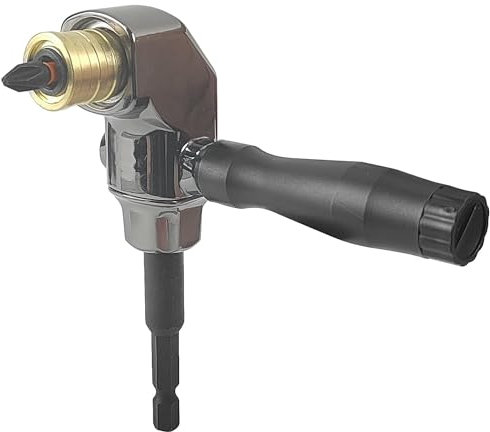 90-Grad-Bohreradapter, Legierter Stahl Winkelbohraufsatz, Winkelaufsatz für Akkuschrauber Ldeal für Enge Räume, Winkelbohrmaschine Bohreradapter, Winkelschrauber Aufsatz, Winkelgetriebe Akkuschrauber