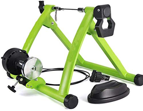Cykelskotertränare Cykel Rullskotertränare Racingcykel Inomhusmotionscykel Hemmeträning 6-växlad cykeltränare med magnetiskt motstånd, vägtränare, cykeltränare (grön)