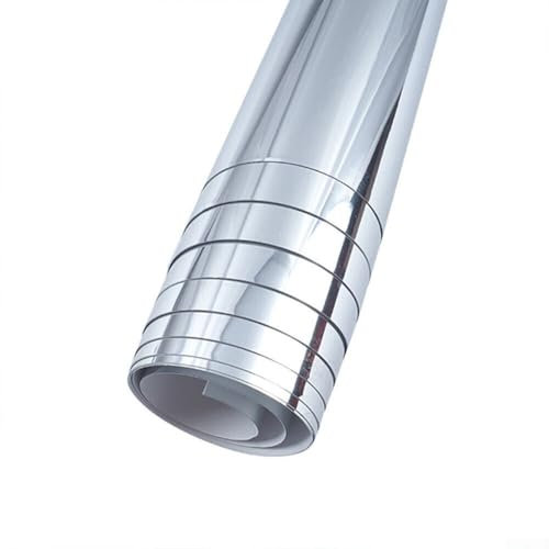 FACULX - Adesivi da parete a specchio acrilici, adesivi da parete, adesivi a specchio, pellicola riflettente in vinile non vetro, per decorazione del bagno (50 x 50 cm)