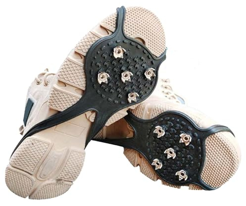 Pinzas para Zapatos De Hielo | Pinchos De Hielo De 5 Dientes para Zapatos,Botas De Montaña Y Raquetas De Nieve Clavos De Escalada Pinzas para Hombre Mujer