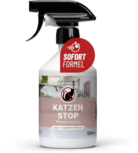 naturetrend Katzen Stop Spray 500ml - Katzenabwehrspray, Katzenschreck Spray zum Katzen vertreiben I Anti Kratz Spray, Fernhaltespray Katzen, Katzenabwehr Garten