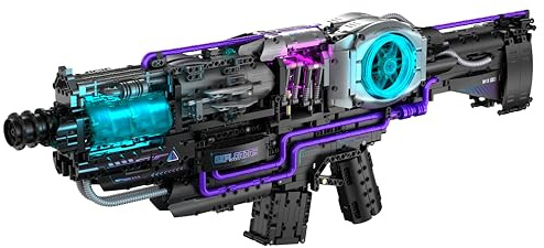 iM.Master - Pistola de Juguete Futurista Sci-Fi 2 en 1 - Rifle con Efectos de Luz y Robot Transformable - Disparo y Recarga Eléctrica - 2531 Piezas - Juegos Educativos Stem - Maqueta para Construir