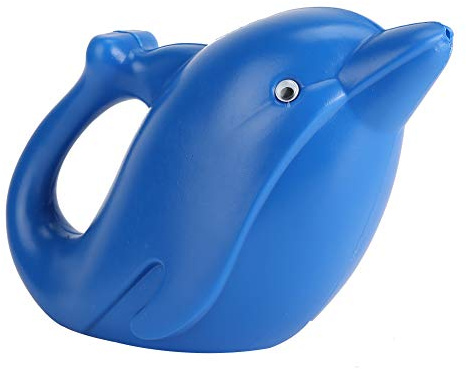 Respicefinem Regadera para Niños 1200 Ml Delfín Azul Forma De Animal De Dibujos Animados Juguete De Playa Al Aire Libre Y Aspersor De Jardín para Niños Pequeños Plástico (Dauphin Bleu)