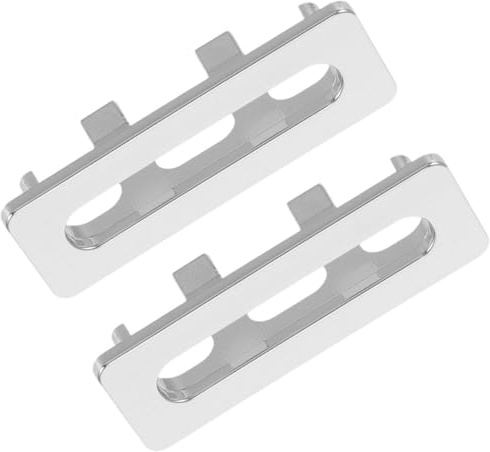 DOITOOL Set da 2 Pezzi Anello di Troppo Pieno in Plastica, Coperchio per Lavabo Bagno e Cucina, Facile da Installare Istruzioni, Protezione Contro Traboccamenti
