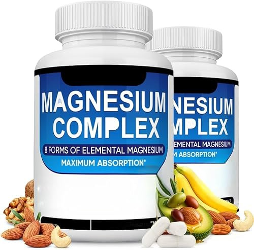 Magnesium Complex 8-i-1 - absorberas lätt, stöder avslappning, sömn, muskelfunktion och benhälsa, GMO-fri