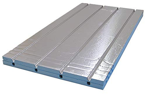 Grooved Water Insulation Board Aluminium 1200 x 600 x 25mm 15cm Gap Qty-1 Underfloor Heating Foil Insulation