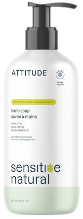 ATTITUDE Hand Soap for Sensitive Skin with Oat and Avocado Oil, EWG Verified, Dermatologically Tested, Vegan, 473 mL