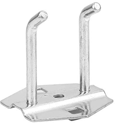 5PCS Gancho Doble Oblico de Acero Galvanizado Soporte de Almacenamiento Hardware Gancho Panel Perforado Rack de Armario Herramienta de Garaje de Pared (50x¢6mm)