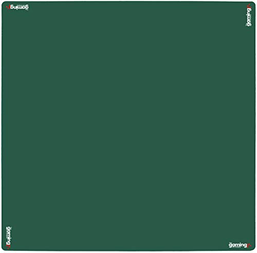 The Gaming Mat Company 84cm x 84cm Black Premium Table Mat – Poker, Bridge, Dominoes, Mahjong, Card Game Playmat – Square Gaming Table Cover, Topper & Mat for Card Games