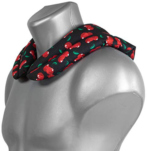 Cuscino cervicale: Cuscinetto termico ricurvo e diviso en 2 compartimenti - cherry-black - Semi di colza - Cuscino per il collo per terapia calda e fredda