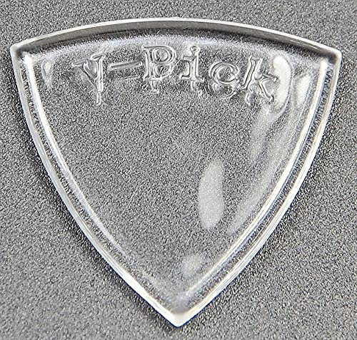 V-Picks™ »LARGE POINTED - GUITAR AND MANDOLINE PICK« Plektren für Gitarre und Mandoline - 2.75mm - Farbe: Crystal Clear