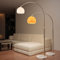 Jago® Bogenleuchte - Höhenverstellbar, A++ bis E, 145-220/130-180 cm, 1xE27 LED, max.60W, Orange/Weiß - Bogenlampe, Stehlampe, Standleuchte, Bogenstandleuchte (Höhe: 130-180 cm, Orange)