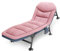 T-ZBDZ Feldbett Klappbar Camping Bett 190x65cm, Campingbett mit 5-stufig Verstellbar Rückenlehne, Campingliege Faltbar Leicht, bis 160 kg belastbar, Karpfenliege für Outdoor Indoor Garten (Rosa)