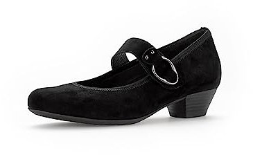 Gabor Femme Escarpins, Dame Escarpins à lanières,Escarpins Sangle,Semelle intérieure Amovible,Mary-Jane,Festif,Dirndl,Noir (Schwarz) / 47,37.5 EU / 4.5 UK