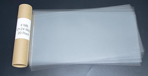 neglex 20 st 4 mil 30 x 61 cm genomskinliga plastark, tomma mylar stencilark, genomskinliga acetatark för cricut hantverk, klara plastark för hantverk och skärmaskin
