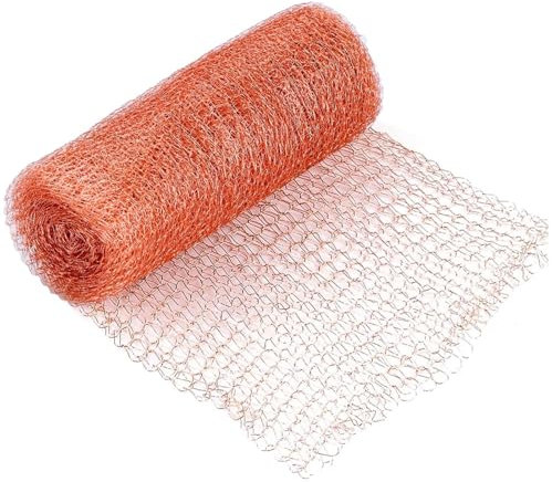 mellifluous 10M Pure Copper Mesh,Anti Snail Fence Copper Net,Rodent Pest Control，Copper Wire Mesh Roll，Mesh Rodent Mesh for Mice，Birds, Snails，Insects