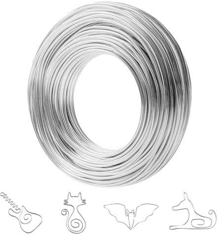Suwineo Basteldraht 1mm x 30m Draht zum Basteln Basteldraht Dünn für DIY Schmuckherstellung Bastelarbeiten