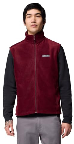 Columbia Mens Steens Mountain Fleece Vest, Rich Wine, Small