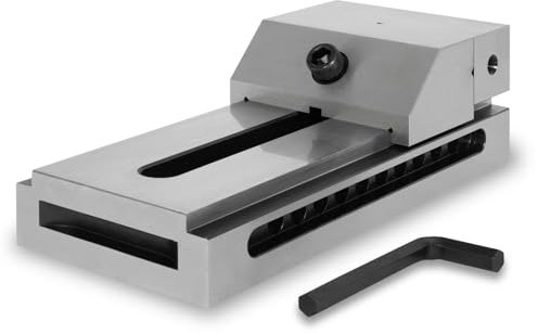 EBERTH Tornillo de banco de precisión, ancho de mordaza 150 mm, fuerza máxima de sujeción 200 mm, altura de mordaza 50 mm, de acero robusto, profesional, para trabajos diversos, para taller