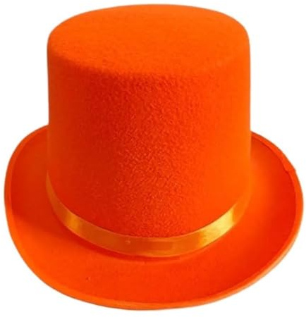 Trollkarlshatt Klassisk cylinderhatt for scenshower Uppträdande Formella evenemang Maskeradtillbehör Teaterföreställning Huvudbonad Julfestklädsel Elegant design(Orange 2pcs)
