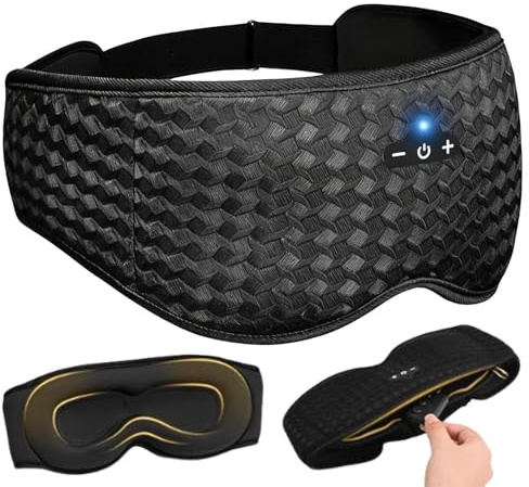 3D Sömnmask Andningsbart Nät Justerbar Huvudrem Med Spänne | Trådlösa Musikörsnappar För Familj Vänner Herrar Damer Resa Hemma Inomhus