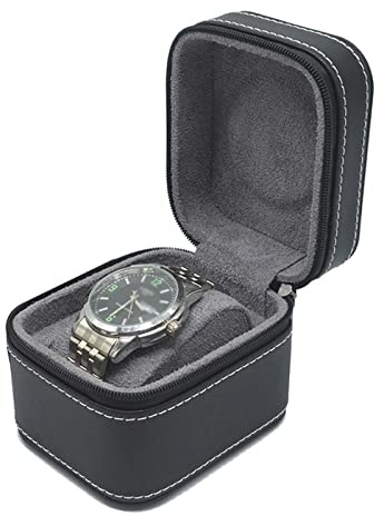 OOLA.DETAL Rouleau de montre à fente unique pour étui en cuir PU pour le rangement de bijoux, coussin antidérapant amovible