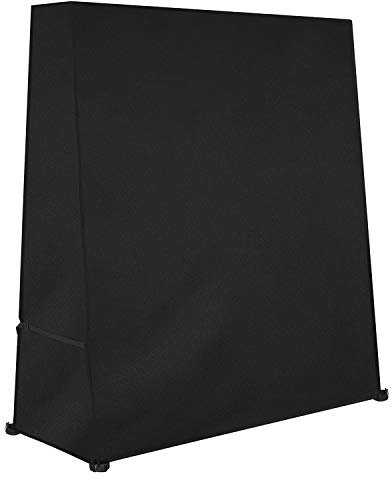 Dokon Table Tennis Table Cover Waterproof Windproof Anti-UV Heavy Duty Rip Proof Oxford Fabric Ping Pong Table Cover Outdoor / Indoor (165×70×185cm) - Black