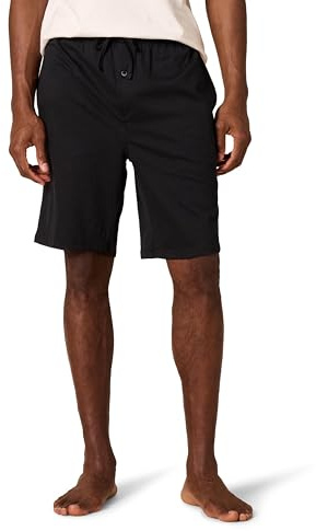 Amazon Essentials Knit Pajama Short, Short Homme, Noir (Black Bla), Taille unique (Taille fabricant: Large)