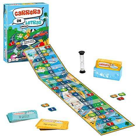Ludilo - Carrera De Letras | Juegos De Mesa Niños 7 Años O Más | Juego De Mesa 7 Años | Juegos Infantiles De Cooperación | Regalos para Niños De 2 A 8 Jugadores
