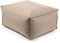 mokebo® Outdoor Pouf o. Hocker 60x45cm für Balkon & Garten 'Der Ruhestifter' Sitzhocker eckig, Bodenkissen, Sitzwürfel, Sitzpouf, Fußhocker & Beistelltisch mit EPS-Perlen Füllung, Beige-Khaki