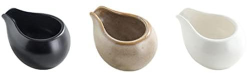 2Stücke Keramik Sauciere Sauciere Kanne Porzellan Krug Milchkännchen Soßenkanne Milchkanne Saucenkanne Kaffeekanne Soßenkännchen Honigtopf Für Vanillesoße,Abendessen（Schwarz）