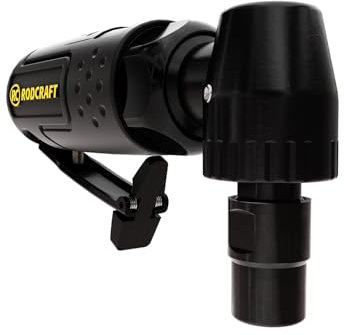 Rodcraft RC7102 Druckluft Mini-Stabschleifer, gewinkelt 90°, 6 mm Spannfutter, 18000 U/min, 220 Watt, nur 0,55 kg Gewicht und 126 mm lang - handlich und flexibel!