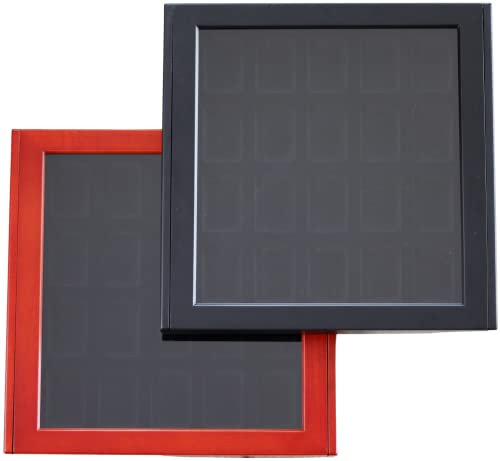 Vitrine für Feuerzeuge (z.b.Zippo) Holz Sammler Vitrinenschrank Glas Setzkasten Display zum Aufhängen von 20 Sammler Feuerzeugen (Black)