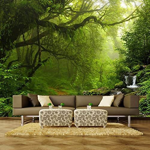 Fototapete 3D Stereo Urwald Natur Landschaft Wandbild Wohnzimmer Sofa TV Schlafzimmer Hintergrund Wand,250x175cm