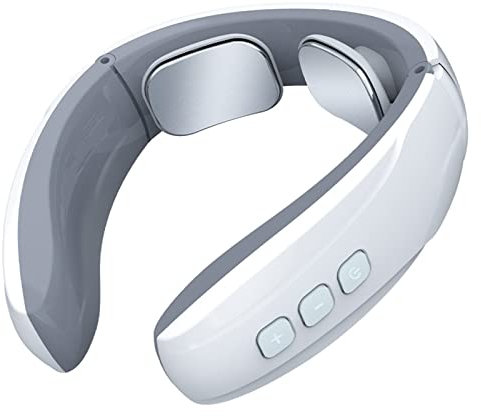 Nackenmassagegerät, Intelligente Pulsheizung Nackenmassagegerät kabellos, 6 Modi 15 Intensitätsstufen Tragbares Nackenmassagegerät für Zuhause Zervikalmassagegerät