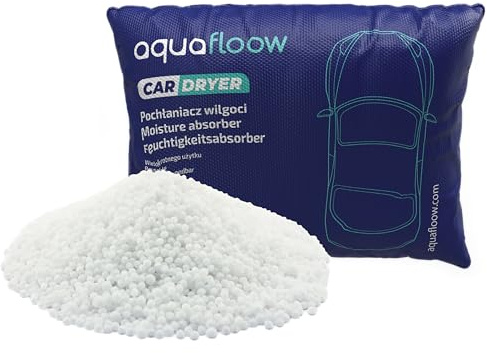 Aquafloow Deumidificatore riutilizzabile ricaricabile, in silica, deumidificatore granulato, Cuscino deumidificatore per guardaroba, auto, camera da letto, 200 g