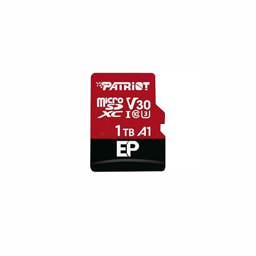Patriot EP Series 1TB Micro SDXC V30 A1 UHS-I U3 4K UHD-minneskort - med SD-adapter - PEF1TBEP31MCX