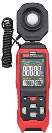 TA8121/TA8123 Esposimetro Fotografia Luxmetro Digitale Illuminometro Integrato Lux/Fc Fotometro Tester Ambientale (Color : TA632B)