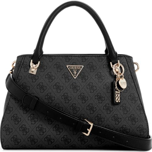 GUESS Noelle Girlfriend Satchel Coal Logo